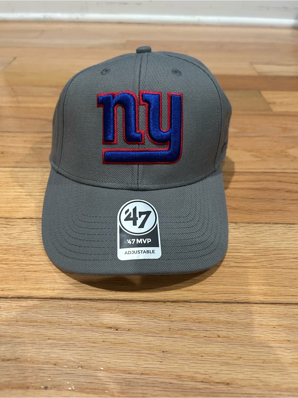 47 Men's New York Giants Gray Hat with Blue and Red Logo